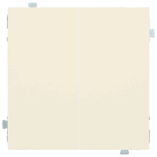 Проходной выключатель Rikett Classic, двухклавишный, цвет: кремовый сатин, (35614 MC)