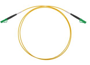 (Архив)Шнур коммутационный Связьстройдеталь ШОС-SM/2.0, Simplex LC/LC (APC/APC), G.652, LSZH-FR, 1м, зелёный хвостовик, цвет: жёлтый