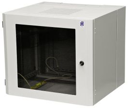 (Архив)Шкаф телекоммуникационный настенный Zpas SW, 19", 18U, 871х600х540 мм (ВхШхГ), дверь: стекло, откидной, цвет: серый