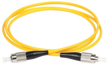 Комм. шнур оптический ITK, Simplex FC/FC (UPC/UPC), OS2 9/125, LSZH, 25м, чёрный хвостовик, цвет: жёлтый