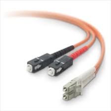 (Архив)Комм. шнур оптический NTSS Tight Buffer, Duplex LC/SC, OM2 50/125, PVC, 1м, чёрный хвостовик, цвет: оранжевый