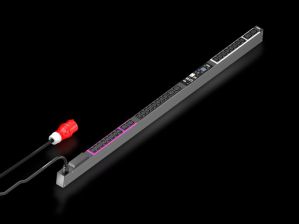Блок силовых розеток Rittal Metered, IEC 60320 С13 х 24, IEC 60320 С19 х 4, вход CEE, шнур 3 м, 1495х44х70 мм (ВхШхГ), 16А, для шкафов 1800 мм, защита