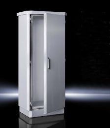 Шкаф уличный всепогодный напольный Rittal CS New, IP55, 30U, 1355х600х500 мм (ВхШхГ), дверь: металл, цвет: серый, (9783530)