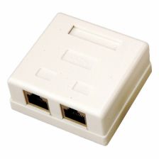 (Архив)Розетка в сборе Rexant, 2x RJ45, кат. 5е, экр., внешняя, упаковка: 10 шт, цвет: бежевый, (03-0152)