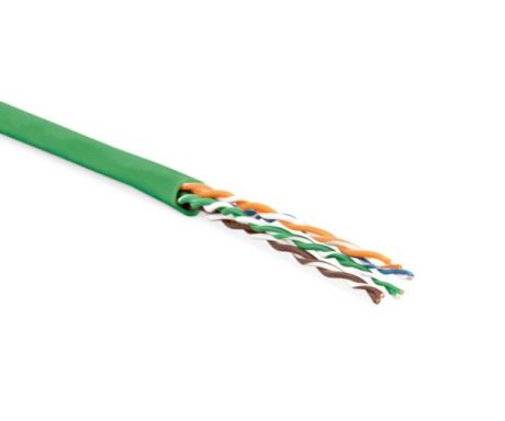 Кабель витая пара Hyperline UUTP4-C5E-P24-IN-LSZH-GN-100