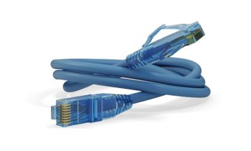 Шнур комм. Hyperline, кат. 6, неэкр., U/UTP, RJ45/RJ45, LSZH, AWG24 10м, синий