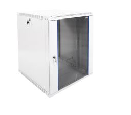 Шкаф телекоммуникационный настенный ЦМО ШРН-Э, 19", 15U, 742х600х650 мм (ВхШхГ), дверь: стекло, разборный, цвет: серый