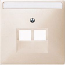 Лиц. панель розеточная Merten Antique/Artec, 2х RJ45, плоская, внутренняя, цвет: бежевый, с полем для надписи (MTN292644)