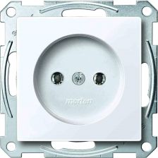 Розетка электрическая Merten System M, 2к, 16А, цвет: активный белый (MTN2001-0325)