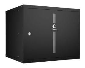 Шкаф телекоммуникационный настенный Cabeus Light, 19", 9U, 450х550х450 мм (ВхШхГ), дверь: металл, разборный, цвет: чёрный