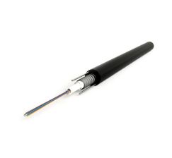 Кабель ВО Hyperline FO-SRA-OUT Single loose tube,  4хОВ, OM3 50/125, PE, Ø 8,1мм, снаружи зданий в грунт, гофрированная стальная лента, цвет: чёрный