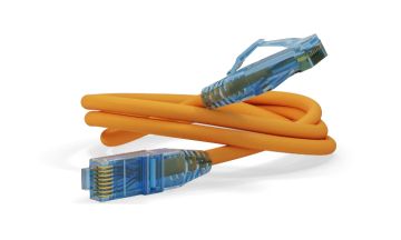 Шнур комм. Hyperline, кат. 6, неэкр., U/UTP, RJ45/RJ45, LSZH, AWG24 1м, оранжевый