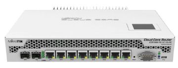 Маршрутизатор Mikrotik, CCR1009, портов: 9, USB: Да, 44х272х190 мм (ВхШхГ), цвет: серый, сенсорный ЖК-дисплей., CCR1009-7G-1C-1S+PC