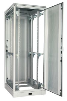 (Архив)Шкаф серверный напольный Zpas SZB IT, IP20, 47U, 2186х600х1000 мм (ВхШхГ), дверь: перфорация, боковая панель: сплошная, разборный, цвет: серый