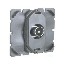 Розетка в сборе Legrand Celiane, 1x TV/R/SAT, внутренняя, цвет: серый, (LEG.067382)