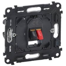 Розетка акустическая Legrand Valena Life/Allure, 1x 4 мм2 клеммы, экр., внешняя, 51х58 мм (ВхШ), цвет: чёрный, (LEG.753072)