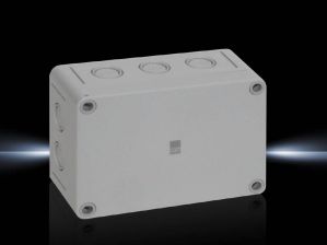 Коробка для наст. монтажа Rittal PK, вводов: 10, с крышкой, 94х130х57 мм (ВхШхГ), поликарбонат, упак (4шт), цвет: серый