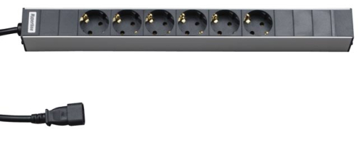 Блок распределения питания Hyperline SHT19-6SH-2.5IEC