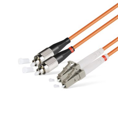 Коммутационный шнур оптический Hyperline FC-D2-50-FC/PR-LC/PR-H-15M-LSZH-OR