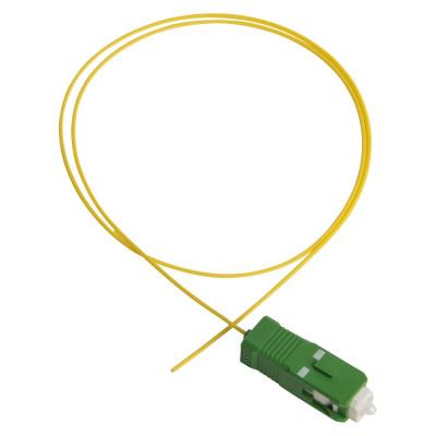 Пигтейл Lanmaster, SC/APC, OS2 9/125, 1,5м, зелёный хвостовик, цвет: жёлтый
