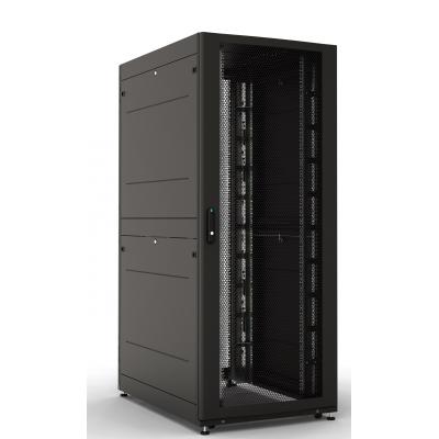 Шкаф серверный напольный ЦМО ШТК-С Проф, 42U, 1950х800х1000 мм (ВхШхГ), дверь: перфорация, боковая панель: сплошная, 2 части, сварной, цвет: чёрный
