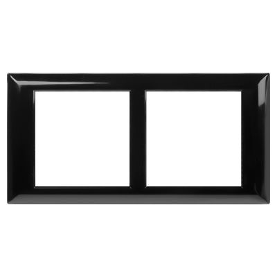 Рамка DKC Avanti, 2 поста, 127,2х63,5х7 мм (ВхШхГ), плоская, цвет: чёрный (DKC.4402914)