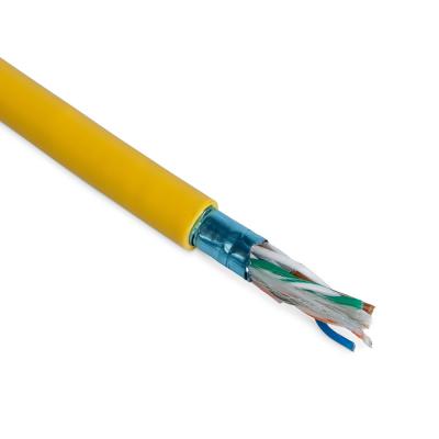 Кабель витая пара Hyperline FUTP4-C5E-P26-IN-PVC, PVC, F/UTP, кат. 5е, проводник Ø 0,48мм, 305м, коробка, тип прокладки: внутри зданий, цвет: жёлтый