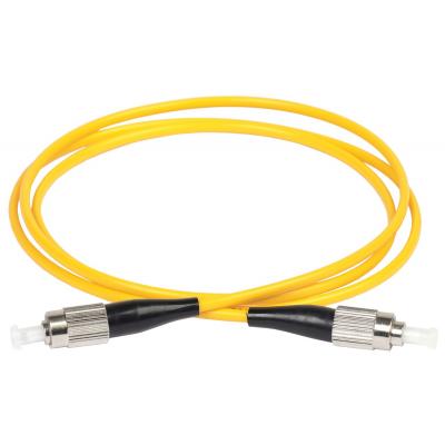 Комм. шнур оптический ITK, Simplex FC/FC (UPC/UPC), OS2 9/125, LSZH, 3м, чёрный хвостовик, цвет: жёлтый