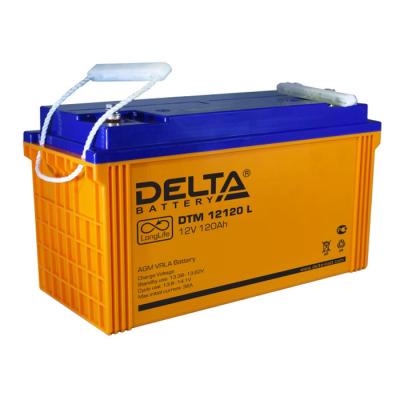 Аккумулятор для ИБП Delta Battery DTM L, 224х176х410 мм (ВхШхГ),  Необслуживаемый свинцово-кислотный,  12V/120 Ач, цвет: оранжевый, (DTM 12120 L)