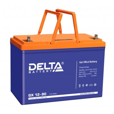 Аккумулятор для ИБП Delta Battery GX, 215х169х306 мм (ВхШхГ),  необслуживаемый электролитный,  12V/90 Ач, цвет: синий, (GX 12-90)