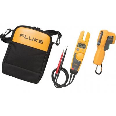 Тестер FLUKE, электрический, с дисплеем, питание: батарейки, корпус: пластик, с термометром, напряжение 600В, (4297126)