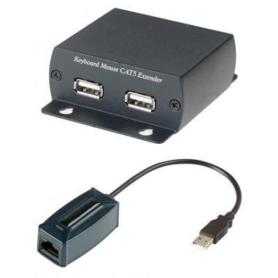Удлинитель SC&T, USB, для клавиатуры и мыши, RJ-45, (KM03)