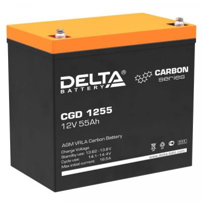 Аккумулятор Delta Battery CGD, 205х138х230 мм (ВхШхГ) 12 V 55 Ач, цвет: чёрный, (CGD 1255)