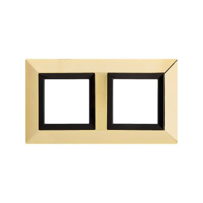 Рамка DKC Avanti, 2 поста, 90х160 мм (ВхШ), плоская, настенный, цвет: золото (DKC.4408854)
