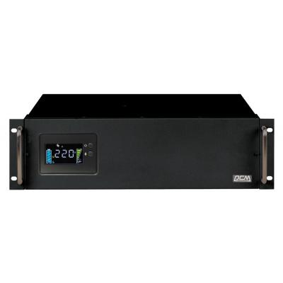 ИБП Powercom KING PRO RM, 2200ВА, lcd дисплей, линейно-интерактивный, в стойку, 428х353х130 (ШхГхВ), 230V, 3U,  однофазный, Ethernet, (KIN-2200AP LCD)