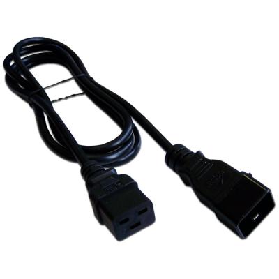 Шнур для блока питания Lanmaster, IEC 60320 С19, вилка IEC 60320 С20, 0.5 м, 16А, цвет: чёрный
