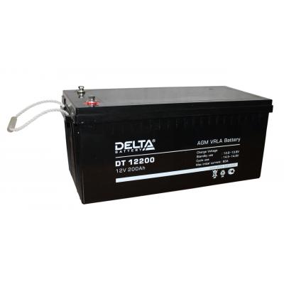 Аккумулятор для ИБП Delta Battery DT, 244х240х523 мм (ВхШхГ),  Необслуживаемый свинцово-кислотный,  12V/200 Ач, цвет: чёрный, (DT 12200)