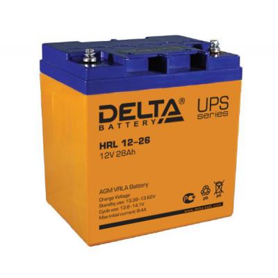 Аккумулятор для ИБП Delta Battery HRL, 175х125х165 мм (ВхШхГ),  необслуживаемый электролитный,  12V/28 Ач, цвет: жёлтый, (HRL 12-26)