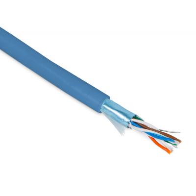 Кабель витая пара Hyperline FUTP4-C5E-P26-IN-PVC, PVC, F/UTP, кат. 5е, проводник Ø 0,48мм, 100м, коробка, тип прокладки: внутри зданий, цвет: синий