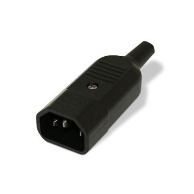 Вилка Hyperline, вилка IEC 320 C14, 10А, для кабеля, разборная, цвет: чёрный