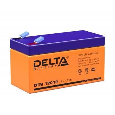 Аккумулятор для ИБП Delta Battery DTM, 52х43х97 мм (ВхШхГ),  Необслуживаемый свинцово-кислотный,  12V/1,2 Ач, цвет: оранжевый, (DTM 12012)