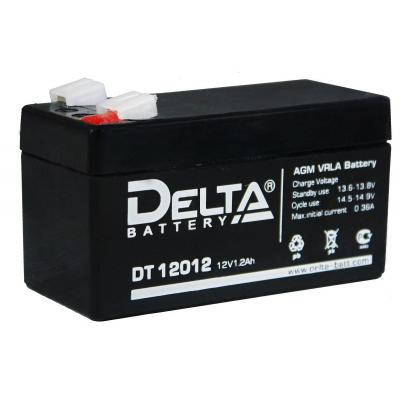Аккумулятор для ИБП Delta Battery DT, 59х44х97 мм (ВхШхГ),  Необслуживаемый свинцово-кислотный,  12V/1,2 Ач, цвет: чёрный, (DT 12012)