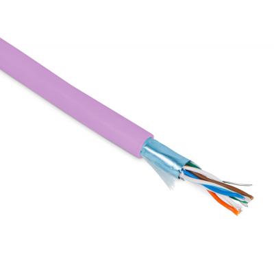 Кабель витая пара Hyperline FUTP4-C5E-P26-IN-PVC, PVC, F/UTP, кат. 5е, проводник Ø 0,48мм, 100м, коробка, тип прокладки: внутри зданий, цвет: розовый