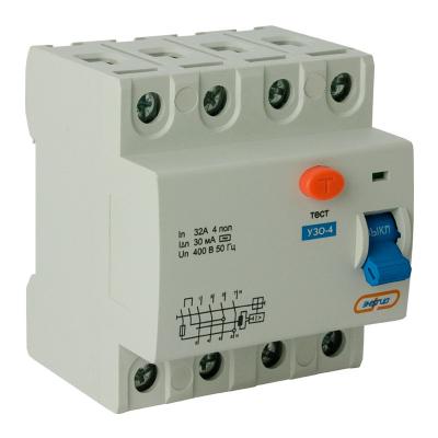 Устройство защитного отключения Энергия АВДТ-32, тип: AC, 3 модуль, 3Р, 63А/30мА, 3p+n (Е0303-0125)