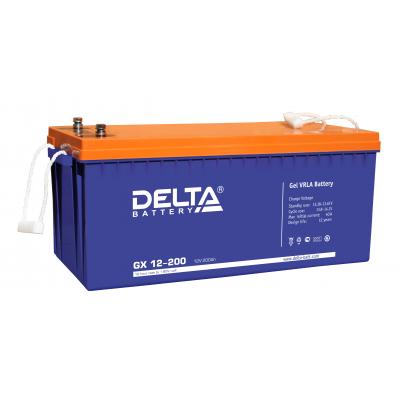 Аккумулятор для ИБП Delta Battery GX, 227х238х522 мм (ВхШхГ),  необслуживаемый электролитный,  12V/200 Ач, цвет: синий, (GX 12-200)