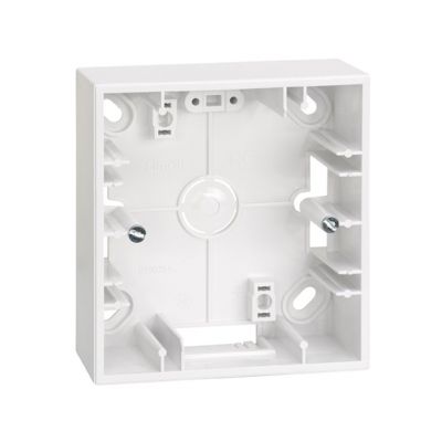Коробка для наст. монтажа Simon Simon 27 Play, 1 модуль, 86х93х37 мм (ВхШхГ), цвет: белый