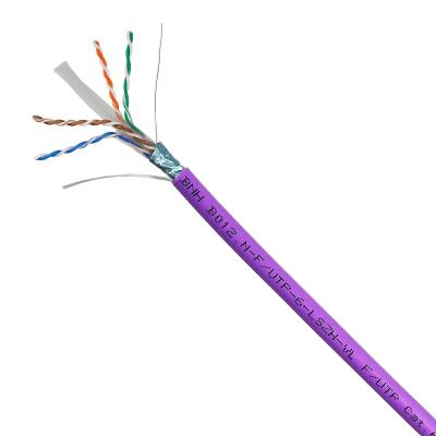 Кабель витая пара BNH, LSZH (нг(A)-HF), F/UTP, кат. 6, проводник Ø 0,57мм, 305м, бухта, тип прокладки: внутри зданий, цвет: фиолетовый