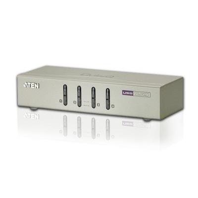 Переключатель KVM Aten, портов: 4 х USB, 44х765х200 мм (ВхШхГ), цвет: металл