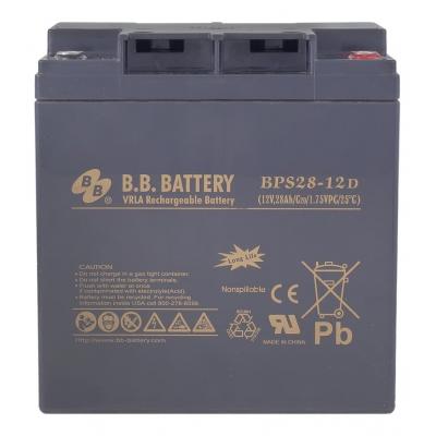 Аккумулятор для ИБП B.B.Battery BPS, 175х125х165 мм (ВхШхГ),  необслуживаемый электролитный,  12V/28 Ач, (BB.BPS28-12D)