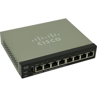 Коммутатор Cisco, SG250-08HP-K9-EU